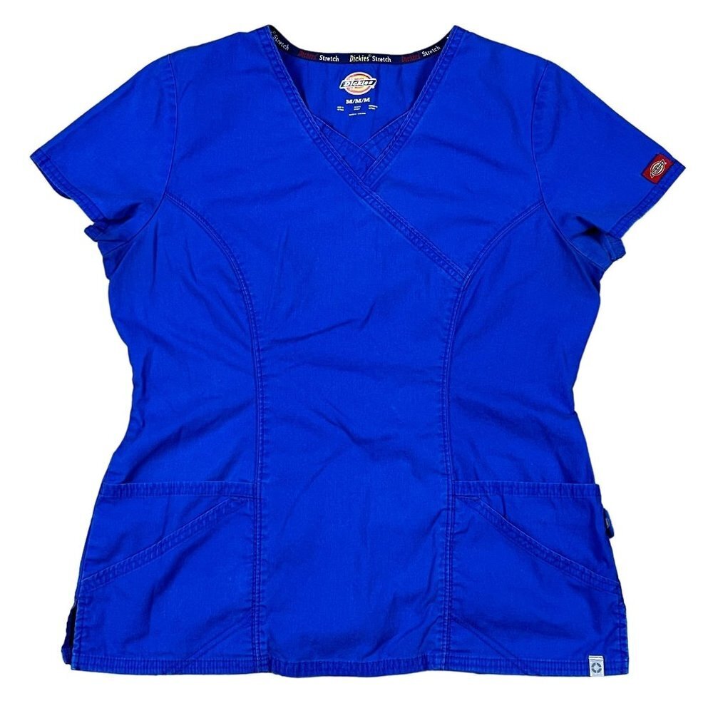 Dickies Stretch Blue Nurse Scrubs Size Medium
